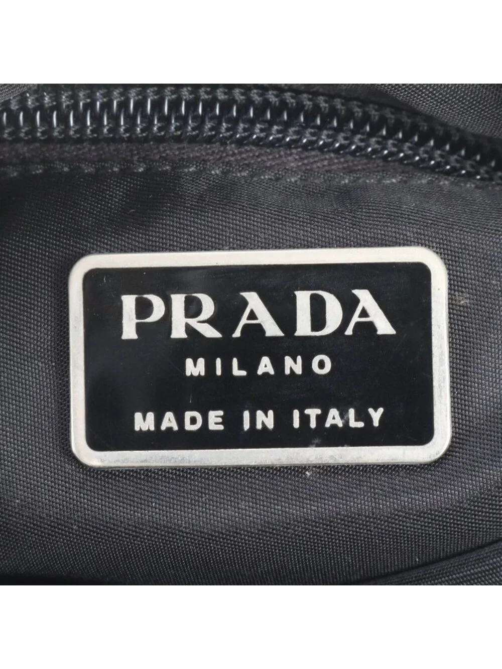 Prada Tessuto Nylon Triangle Logo Leather Shoulder Bag Crossbody Messenger